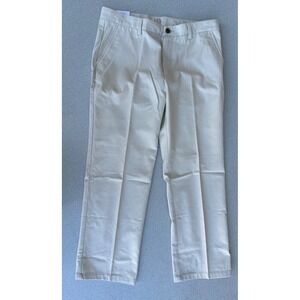 St Johns Bay Mens Classic Fit Easy Care Chino Pants Classic Stone Tan 34x29 NEW